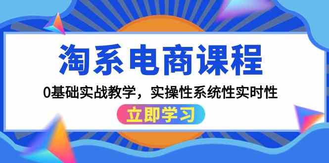 淘系电商课程，0基础实战教学，实操性系统性实时性（15节课）-创业吧