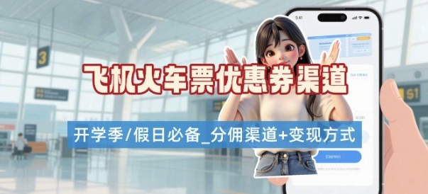 学生党必看！机票火车票优惠券申请渠道 + 项目打法，开学季节日速存-创业吧