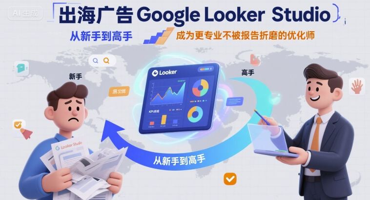 出海广告Google Looker Studio从新手到高手，成为更专业不被报告折磨的优化师-创业吧