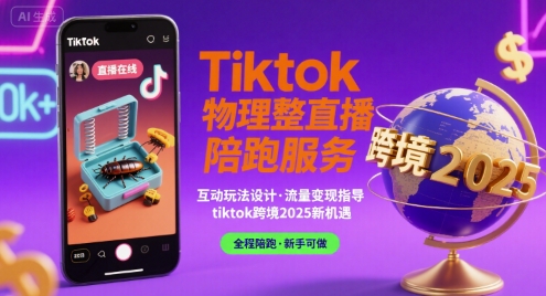 Tiktok物理整蛊直播陪跑服务-tiktok跨境2025-创业吧