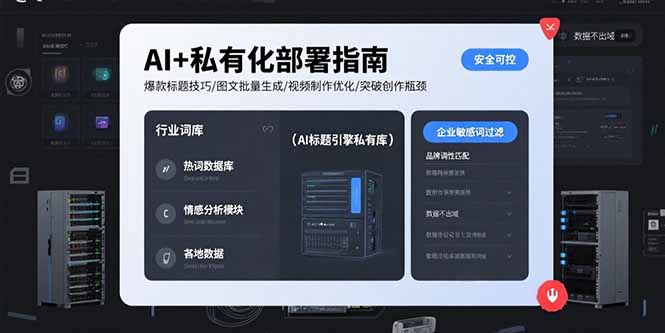 AI+私有化部署指南 爆款标题技巧/图文批量生成/视频制作优化/突破创作瓶颈-创业吧