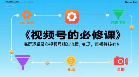 视频号的必修课，视频号的底层逻辑及核心视频号精准流量，变现，直播等核心-创业吧